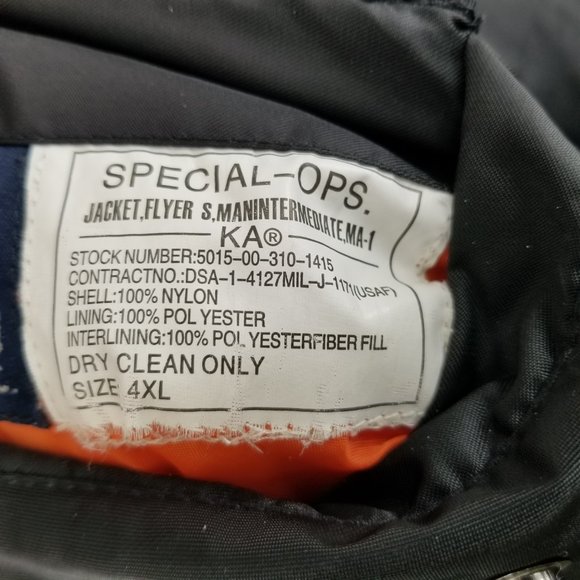 Knox Armory MA-1 Reversible Flight Mens Jacket Size XXXXL - Picture 10 of 11